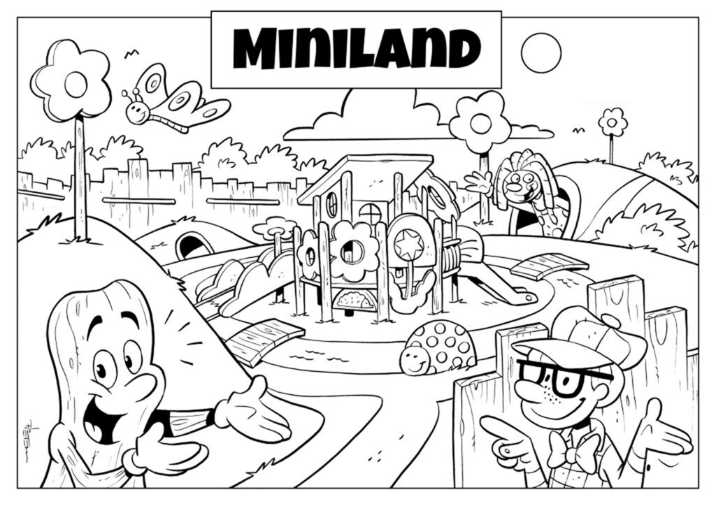 Kleurplaat Oud Valkeveen - Miniland