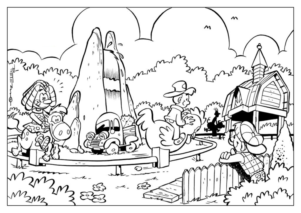 Kleurplaat Oud Valkeveen - Dolle Dierenbaan