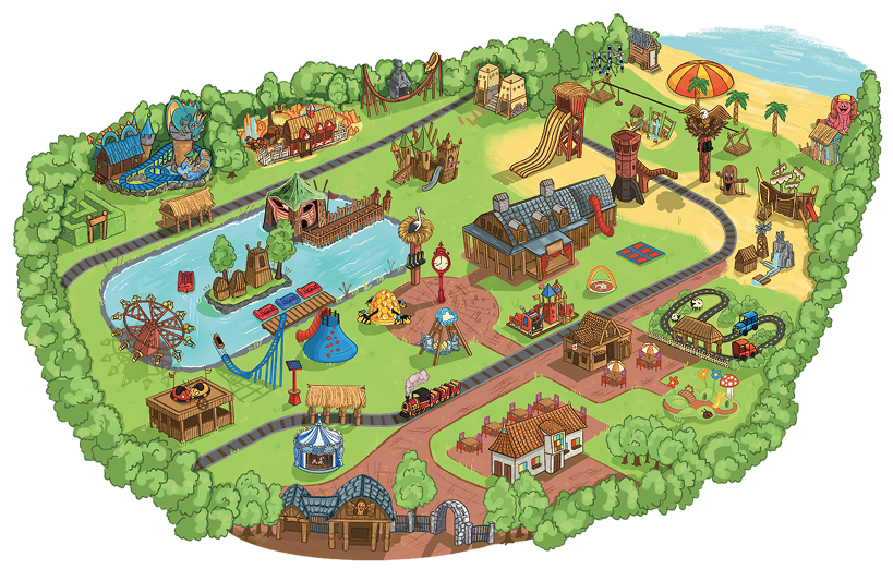 Speelpark Oud Valkeveen plattegrond